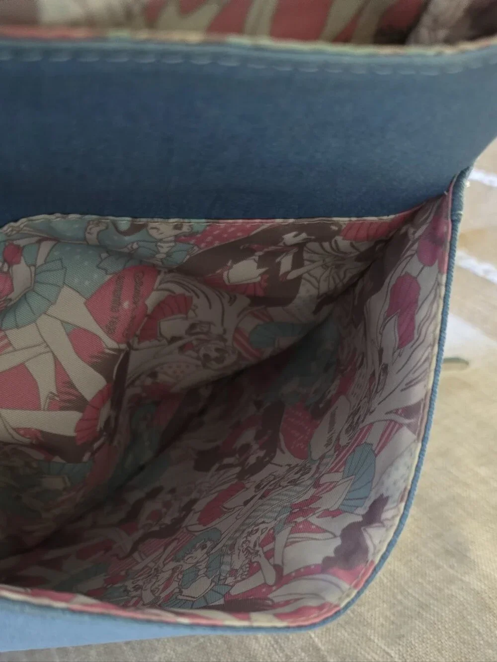 Sailor Moon Samantha Vega Blue Backpack Bag Moonstick Denim